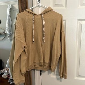 Aerie ribbed yellow/mustard hoodie